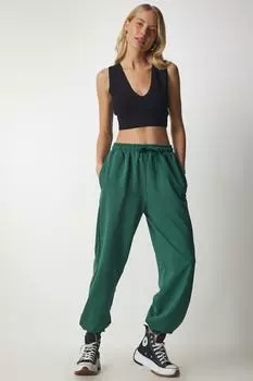 Спортивные штаны - Зеленый - Джоггеры Happiness stanbul, зеленый