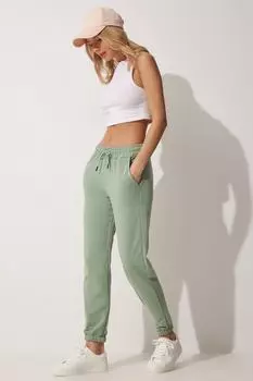 Спортивные штаны - Зеленый - Джоггеры Happiness stanbul, зеленый