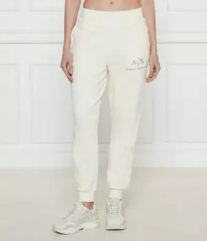 Спортивные штаны женские Armani Exchange с высокой талией, экрю