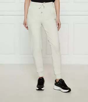 Спортивные штаны женские Ea7 хлопковые на кулиске, бежевый