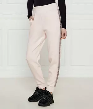 Спортивные штаны женские Guess Jeans со стразами, розовый