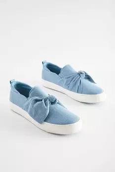 Спортивные слипоны Forever Comfort с бантом Next, синий
