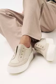 Спортивные слипоны Signature Forever Comfort на толстой платформе с танкеткой Next, серый