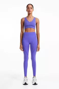 Спортивные тайтсы drymove seamless shaping H&M, синий