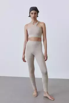 Спортивные тайтсы softmove H&M, бежевый