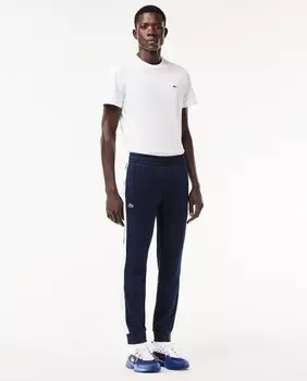 Спортивные теннисные брюки из ткани интерлок Lacoste, темно-синий