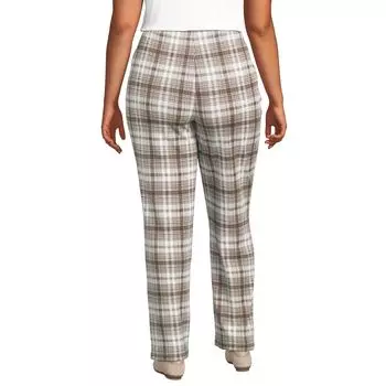 Спортивные трикотажные брюки больших размеров Lands' End с высокой талией без застежек Lands' End