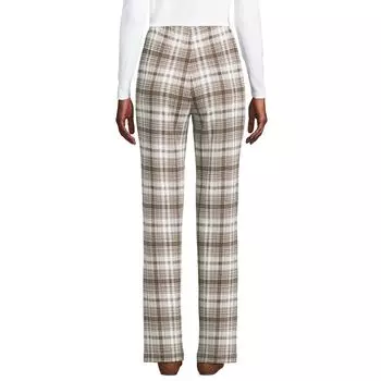 Спортивные трикотажные брюки с высокой талией Petite Lands' End Lands' End, черный