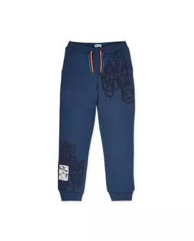 Спортивные трикотажные брюки синего цвета для мальчика Tuc tuc, темно-синий