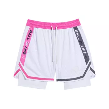 Спортивные трикотажные компрессионные шорты из двух частей унисекс RIGORER, Pure Black