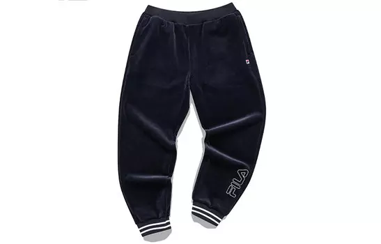 Спортивные трикотажные штаны мужские королевского синего цвета Fila, синий