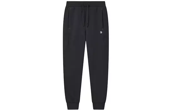 Спортивные трикотажные штаны женские черные Fila