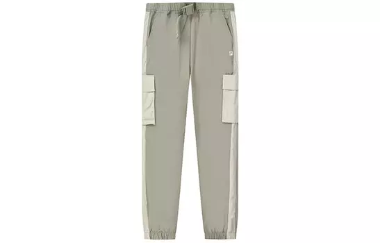 Спортивные трикотажные штаны женские темного хаки Fila