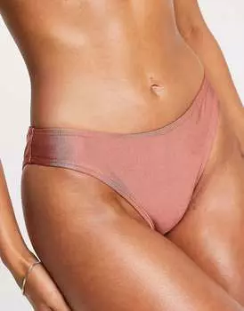 Спортивные трусики бикини пыльного темно-розового цвета NA-KD