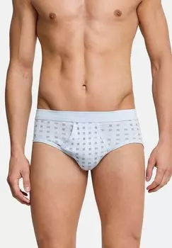 Спортивные трусы / трусы, комплект из 2 шт. Cotton Essentials в тонкую рубчику SCHIESSER, цвет Dunkelblau Hellblau