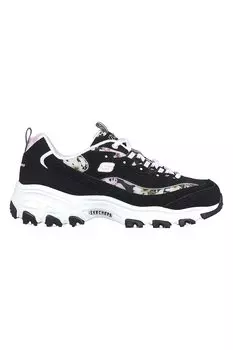 Спортивные туфли D'Lites F с цветочным узором Skechers, черный