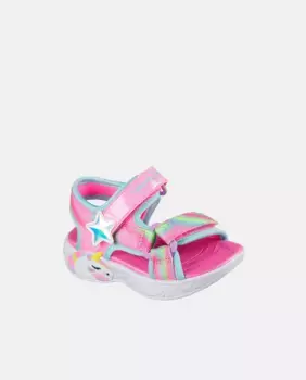 Спортивные туфли для девочки с подсветкой Skechers, цвет Rosa