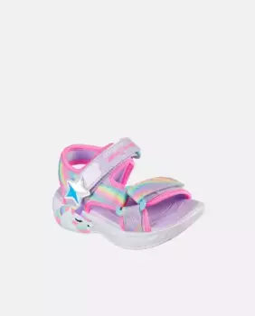 Спортивные туфли для девочки с подсветкой Skechers, пурпурный