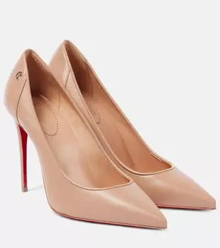 Спортивные туфли Kate 100 из кожи Christian Louboutin, Blush/ Lin Blush