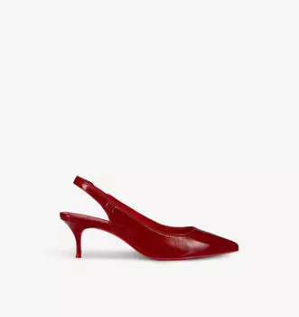 Спортивные туфли-лодочки kate 55 из лакированной кожи на каблуке Christian Louboutin, цвет loubi