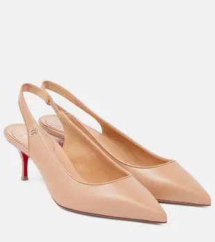 Спортивные туфли-лодочки Sporty Kate Sling 55 на ремешке Christian Louboutin, Blush
