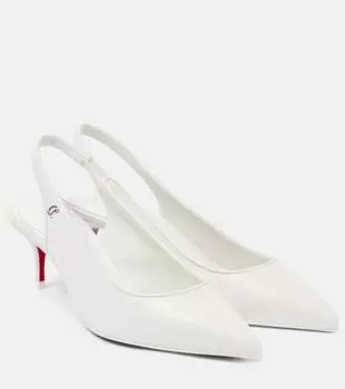 Спортивные туфли-лодочки Sporty Kate Sling 55 на ремешке Christian Louboutin, белый