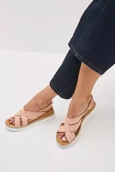 Спортивные туфли на танкетке Forever Comfort перекрестного дизайна Next, розовый