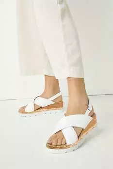 Спортивные туфли на танкетке с перекрестными ремешками Forever Comfort Next, белый