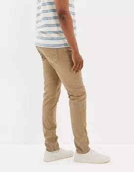 Спортивные узкие брюки из мягкого твила AE Flex American Eagle Outfitters, цвет Dune Khaki