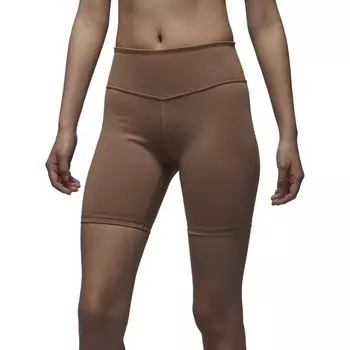 Спортивные велоштаны женские, цвет коричневый/белый Jordan