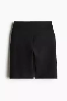 Спортивные велосипедные шорты с лайкрой softmove H&M, черный
