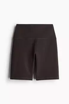 Спортивные велосипедные шорты с лайкрой softmove H&M, коричневый
