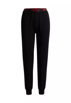 Спортивные женские спортивные брюки с логотипом и эластичным поясом HUGO RED, цвет 001 Black