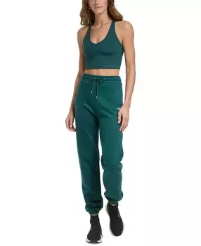 Спортивные женские спортивные штаны с металлическим логотипом и кулиской DKNY, мульти