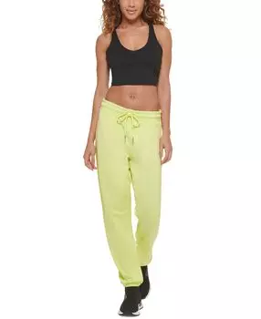 Спортивные женские спортивные штаны с металлическим логотипом и кулиской DKNY, мульти