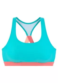 Спортивный бикини-топ бралетт Lascana, вода