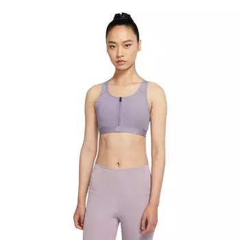 Спортивный бра Nike Dri-FIT Swoosh Zip-Front, фиолетовый