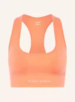 Спортивный бюстгальтер 260 zoneknit seamless из шерсти мериноса Icebreaker, оранжевый