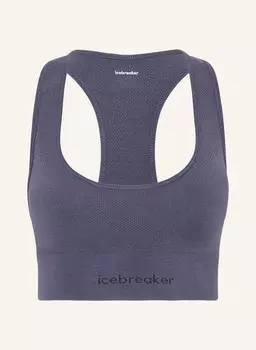 Спортивный бюстгальтер 260 zoneknit seamless из шерсти мериноса icebreaker, темно-серый