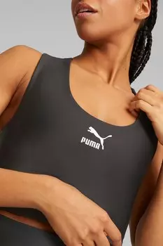 Спортивный бюстгальтер 77 с перекрещенной спинкой Puma, черный