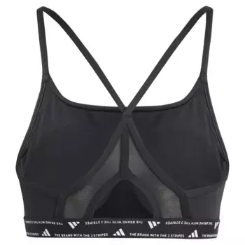 Спортивный бюстгальтер adidas Aeroreact 3 Stripes, черный