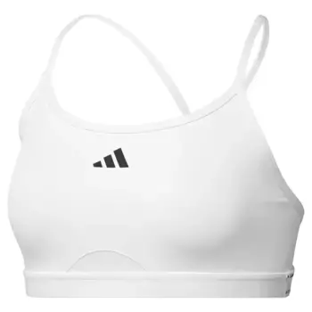 Спортивный бюстгальтер adidas Aeroreact 3 Stripes, белый