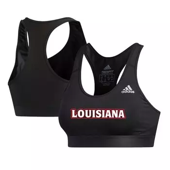 Спортивный бюстгальтер adidas Louisiana Ragin Cajuns, черный
