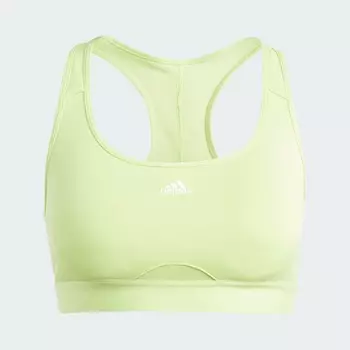 Спортивный бюстгальтер Adidas Powerreact Training Medium-support, светло-лаймовый