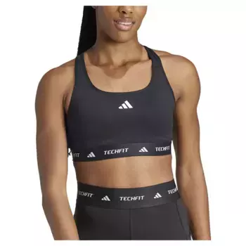 Спортивный бюстгальтер adidas Techfit, черный