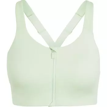 Спортивный бюстгальтер adidas TLRD Impact Luxe Zip, зеленый