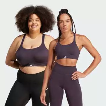 Спортивный бюстгальтер Adidas TLRD Impact Luxe Training High Support Bra, цвет Aurora Black