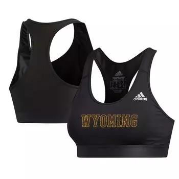 Спортивный бюстгальтер adidas Wyoming Cowboys, черный