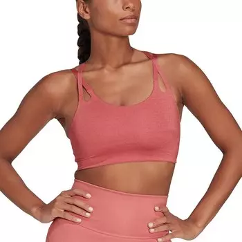Спортивный бюстгальтер adidas Yo L St Ls Fi B, красный