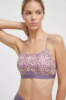 Спортивный бюстгальтер Aeroreact adidas, фиолетовый